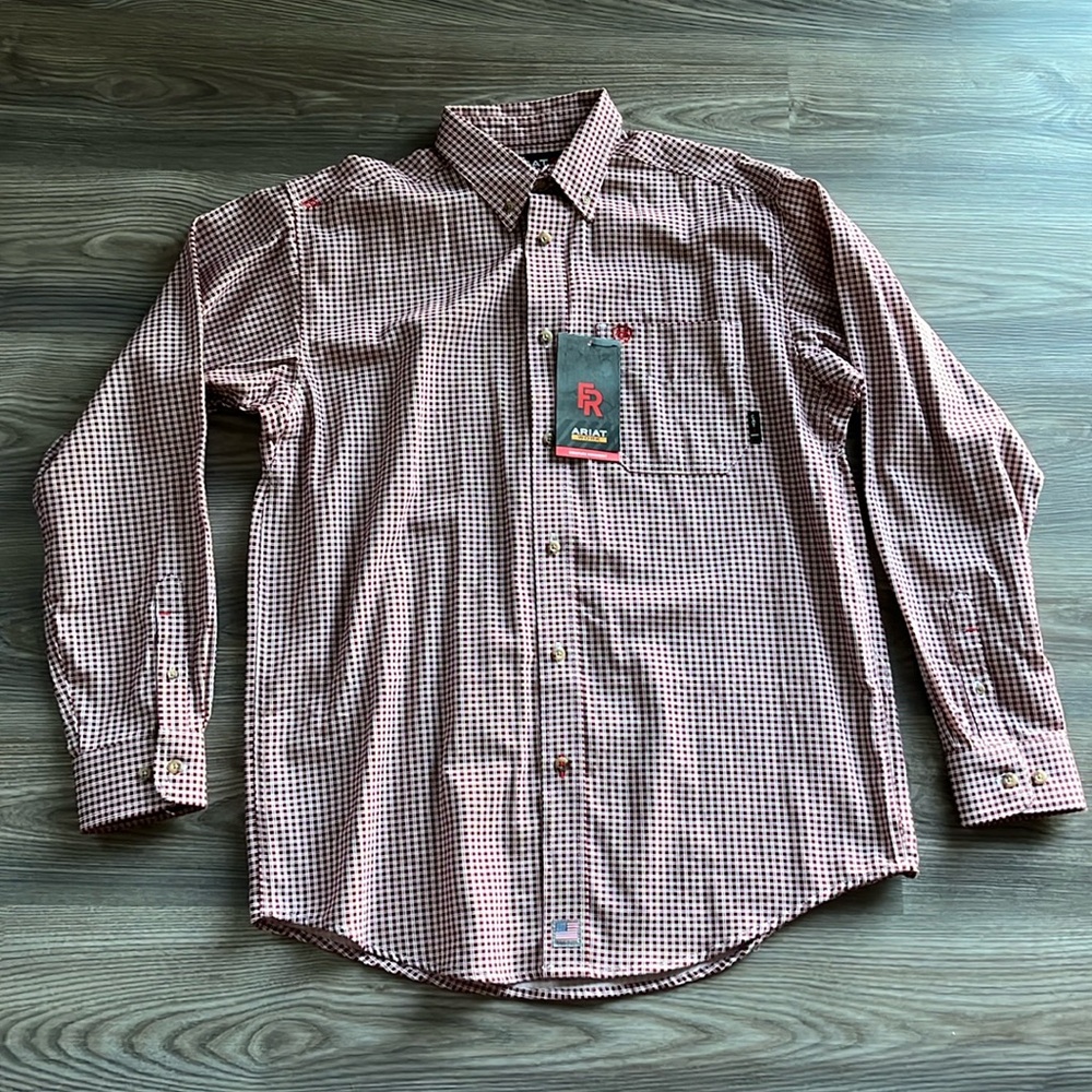 Ariat FR Long-Sleeved Shirt - Men’s Medium Red